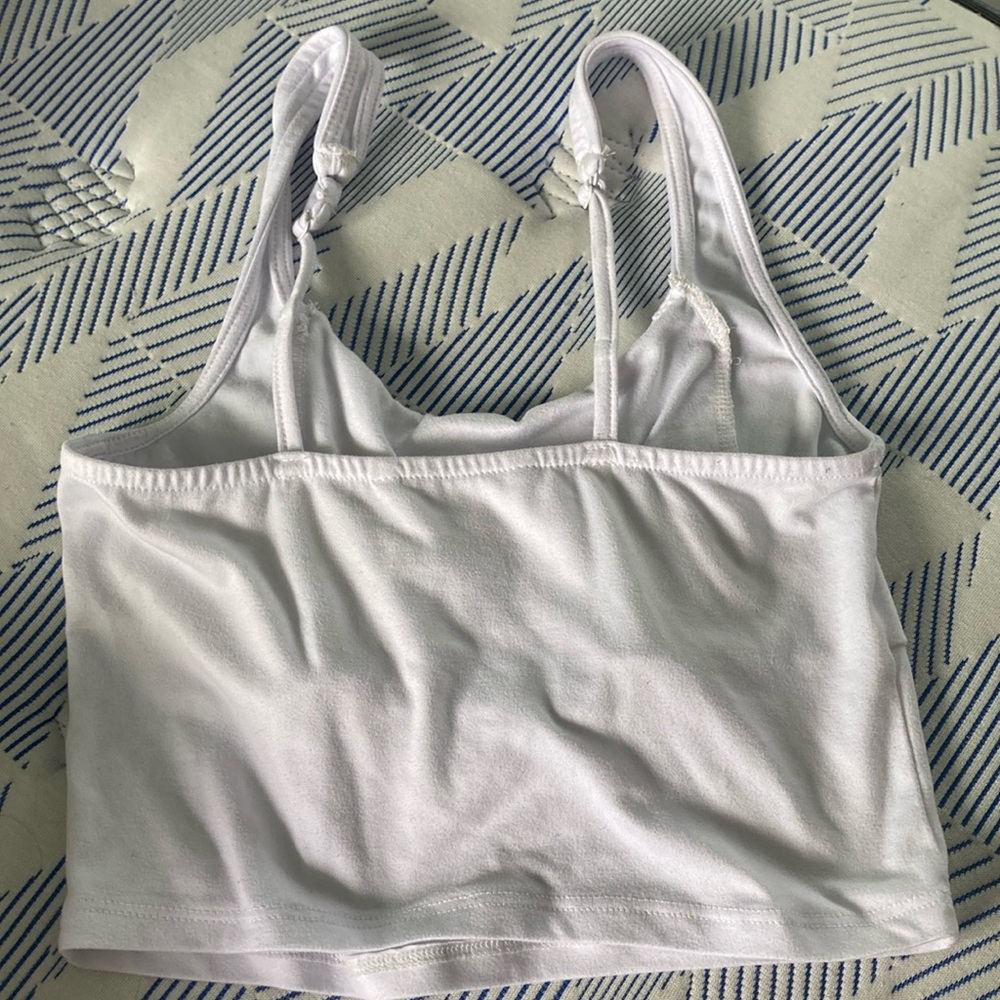Elegant White Bandeau Top - Picture 2 of 3